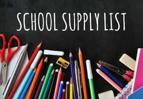 6th Grade Supply List 2019-2020